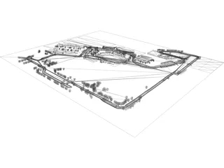 Dallas Fair Park Grand Prix Circuit (1984) 3D Model preview