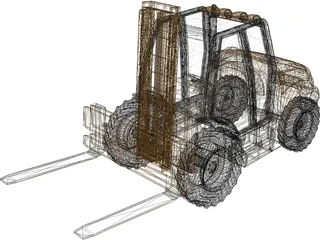 Forklift Heavy Duty Industrial 3D Model preview