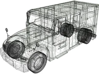 Armored Truck 3D Model preview