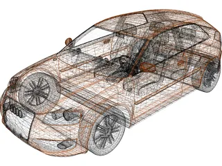 Audi S3 3D Model preview