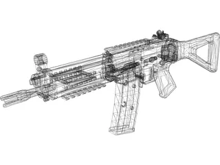Sig552 Commando 3D Model preview