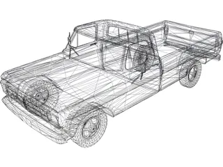Ford Pickup (1977) 3D Model preview