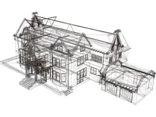 Victorian House 3D Model preview