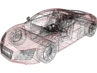 Audi R8 3D Model preview