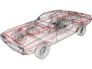 Dodge Challenger 383 Magnum 3D Model preview
