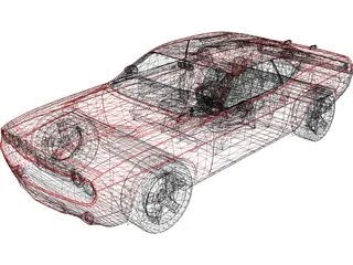 Dodge Challenger RT 3D Model preview