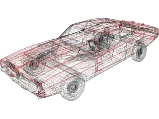 Dodge Charger RT 3D Model preview