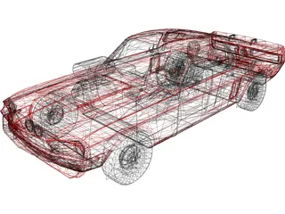 Ford Mustang Shelby Cobra G.T.500 3D Model preview