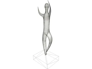 Abstract Dancing Statue 3D Model preview