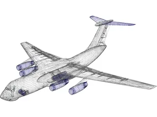 Ilyushin IL-76 Candid 3D Model preview