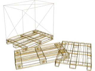 Euro Pallets 3D Model preview