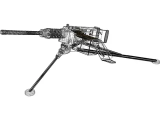Browning 50 cal 3D Model preview