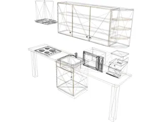 Kitchen Lineal 3D Model preview