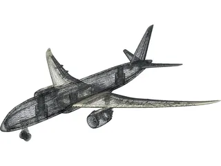 Boeing 787 3D Model preview