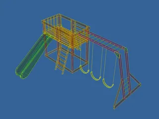 Children Play Set 3D Model preview