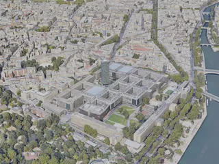 Paris City, France (2023) 3D Model preview