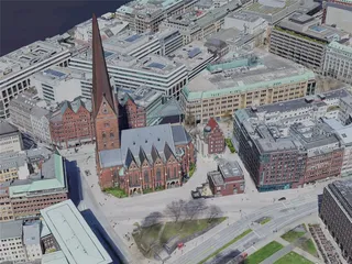 Hamburg City, Germany (2023) 3D Model preview