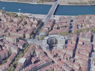Lyon City, France (2023) 3D Model preview