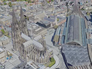 Cologne City, Germany (2023) 3D Model preview