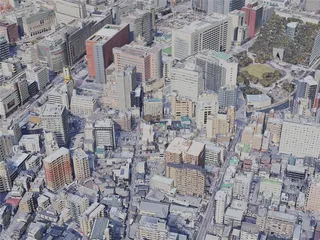 Fukuoka City, Japan (2023) 3D Model preview