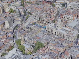 Nottingham City, UK (2022) 3D Model preview