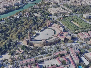 Seville City, Spain (2022) 3D Model preview