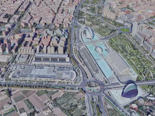 Valencia City, Spain (2022) 3D Model preview