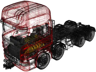 Scania 8X4 3D Model preview