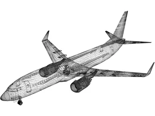 Boeing 737-800 3D Model preview