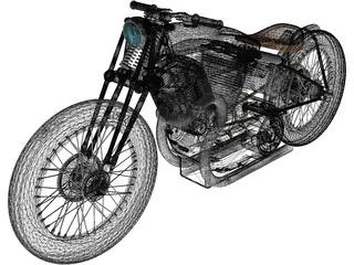 Vincent Black Lightning 3D Model preview