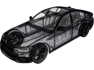 BMW M550i 3D Model preview