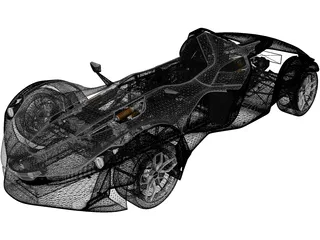 BAC Mono (2020) 3D Model preview