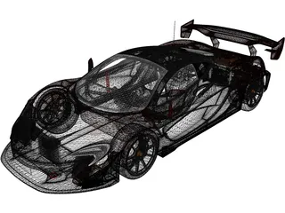Mclaren P1 GTR Senna (2019) 3D Model preview
