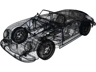 Porsche 356A Speedster (1957) 3D Model preview