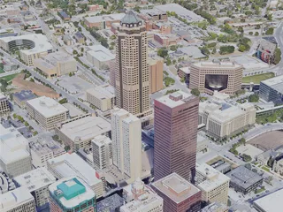 Des Moines City, IA, USA (2022) 3D Model preview
