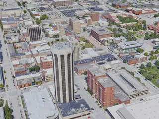 Springfield City, IL, USA (2022) 3D Model preview