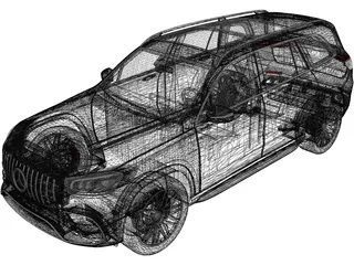 Mercedes-AMG GLS63 (2022) 3D Model preview