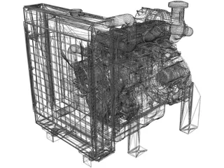 Isuzu 4LE1 Auxilary Engine 3D Model preview