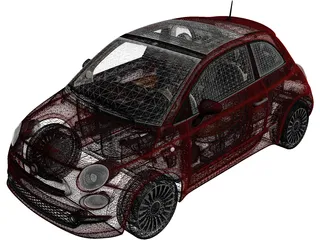 Fiat 500 (2015) 3D Model preview