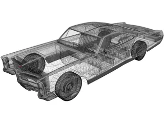 Pontiac Bonneville Hardtop (1966) 3D Model preview