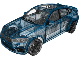 BMW X6M (2014) 3D Model preview