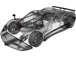 Pagani Zonda F (2005) 3D Model preview