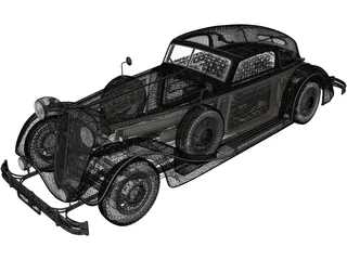 Horch 853A Sport Cabriolet (1937) 3D Model preview