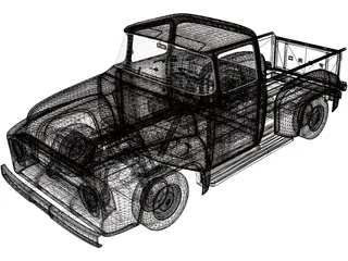 Ford F-100 (1956) 3D Model preview