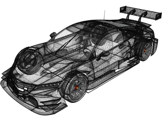 Honda NSX GT (2013) 3D Model preview
