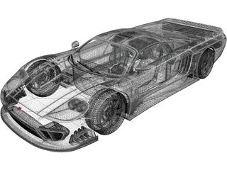 Saleen S7 Twin Turbo (2009) 3D Model preview