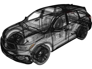 Acura MDX (2019) 3D Model preview