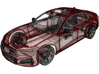 Acura TLX (2021) 3D Model preview