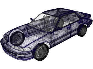 Acura Integra Sedan (1990) 3D Model preview
