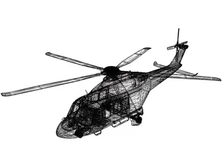 AgustaWestland AW139D 3D Model preview